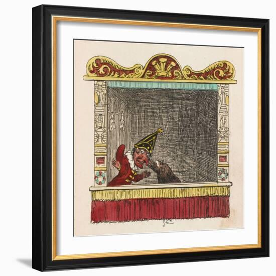 Punch and Toby-George Cruikshank-Framed Art Print