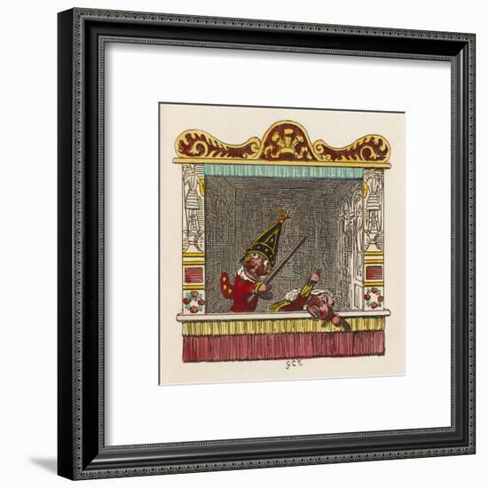 Punch Beats Judy-George Cruikshank-Framed Art Print