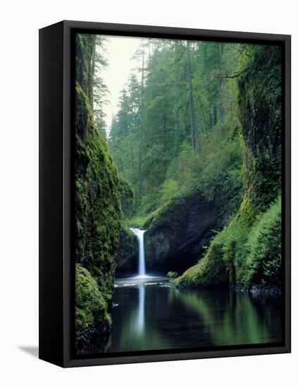 Punch Bowl Falls, Eagle Creek, Columbia River Gorge Scenic Area, Oregon, USA-Janis Miglavs-Framed Premier Image Canvas