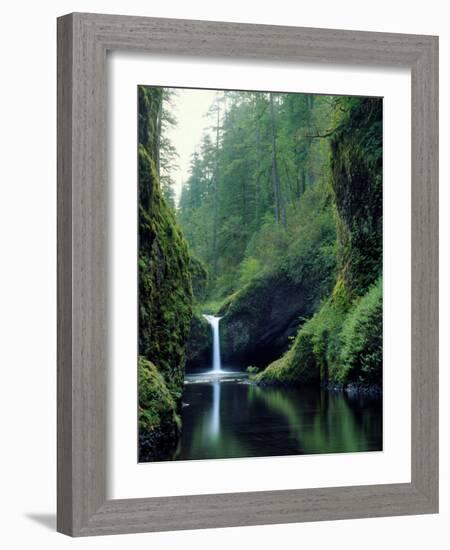 Punch Bowl Falls, Eagle Creek, Columbia River Gorge Scenic Area, Oregon, USA-Janis Miglavs-Framed Photographic Print