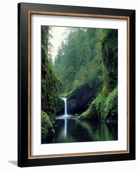 Punch Bowl Falls, Eagle Creek, Columbia River Gorge Scenic Area, Oregon, USA-Janis Miglavs-Framed Photographic Print