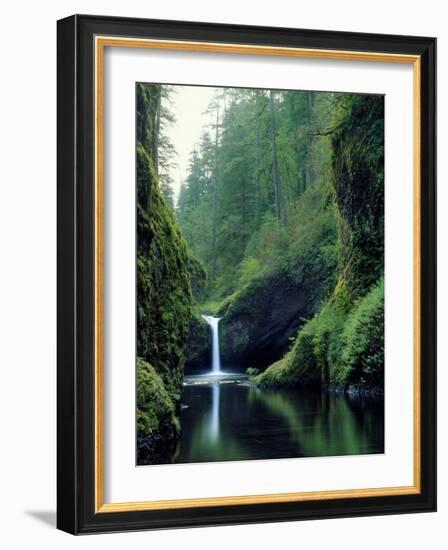 Punch Bowl Falls, Eagle Creek, Columbia River Gorge Scenic Area, Oregon, USA-Janis Miglavs-Framed Photographic Print