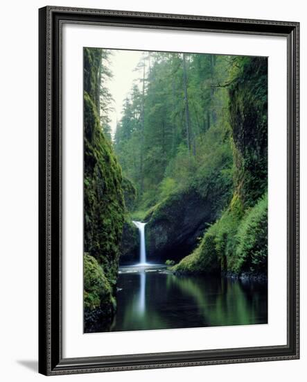 Punch Bowl Falls, Eagle Creek, Columbia River Gorge Scenic Area, Oregon, USA-Janis Miglavs-Framed Photographic Print