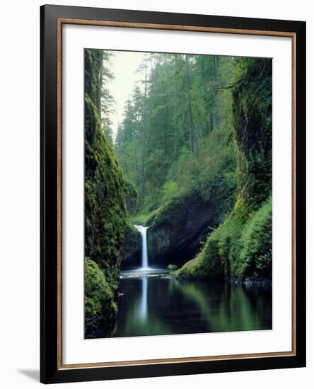 Punch Bowl Falls, Eagle Creek, Columbia River Gorge Scenic Area, Oregon, USA-Janis Miglavs-Framed Photographic Print