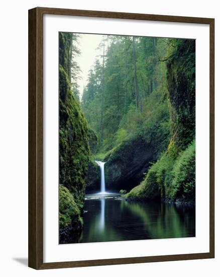 Punch Bowl Falls, Eagle Creek, Columbia River Gorge Scenic Area, Oregon, USA-Janis Miglavs-Framed Photographic Print