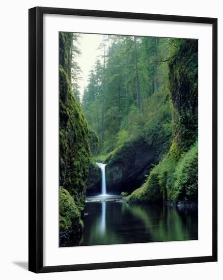 Punch Bowl Falls, Eagle Creek, Columbia River Gorge Scenic Area, Oregon, USA-Janis Miglavs-Framed Photographic Print