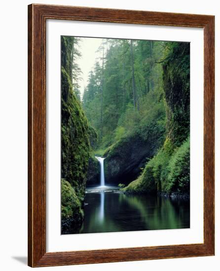 Punch Bowl Falls, Eagle Creek, Columbia River Gorge Scenic Area, Oregon, USA-Janis Miglavs-Framed Photographic Print