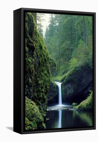 Punch Bowl Falls, Eagle Creek, Columbia River Gorge Scenic Area, Oregon, USA-Janis Miglavs-Framed Premier Image Canvas