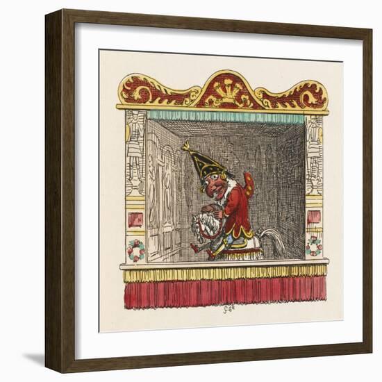 Punch on His Steed-George Cruikshank-Framed Art Print