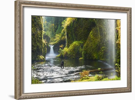 Punchbowl Falls in Eagle Creek, Columbia Gorge, Oregon, USA-Gary Luhm-Framed Photographic Print