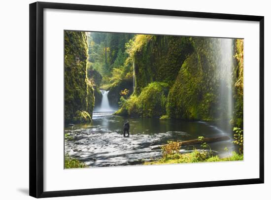 Punchbowl Falls in Eagle Creek, Columbia Gorge, Oregon, USA-Gary Luhm-Framed Photographic Print