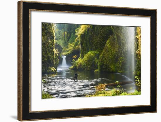 Punchbowl Falls in Eagle Creek, Columbia Gorge, Oregon, USA-Gary Luhm-Framed Photographic Print