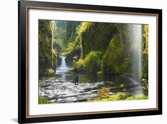 Punchbowl Falls in Eagle Creek, Columbia Gorge, Oregon, USA-Gary Luhm-Framed Photographic Print