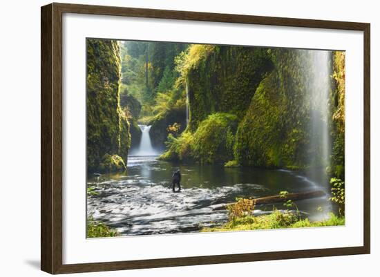 Punchbowl Falls in Eagle Creek, Columbia Gorge, Oregon, USA-Gary Luhm-Framed Photographic Print