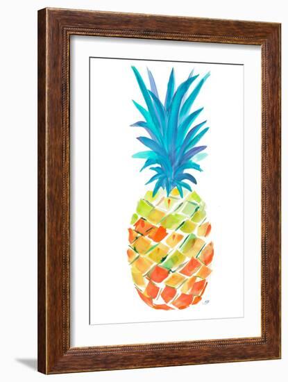 Punchy Pineapple II-Julie DeRice-Framed Art Print