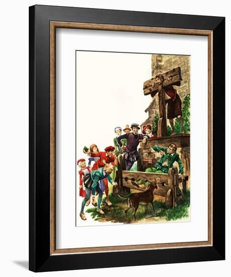 Punishment in Tudor Times-Peter Jackson-Framed Giclee Print