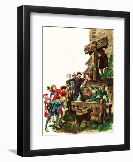 Punishment in Tudor Times-Peter Jackson-Framed Giclee Print