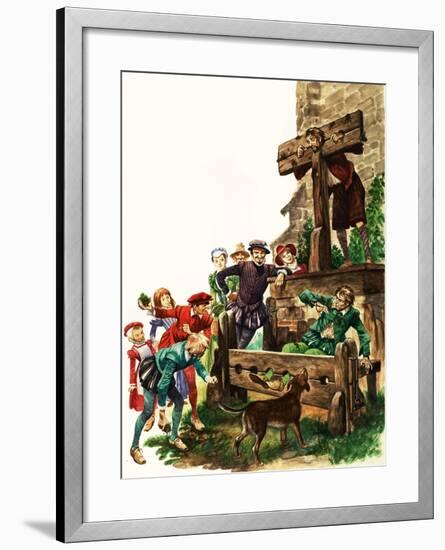 Punishment in Tudor Times-Peter Jackson-Framed Giclee Print