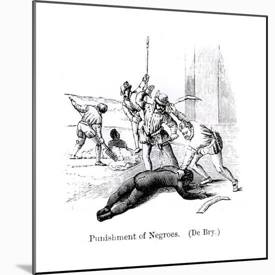 Punishment of Negroes, Santo Domingo, 1873-Theodore de Bry-Mounted Giclee Print