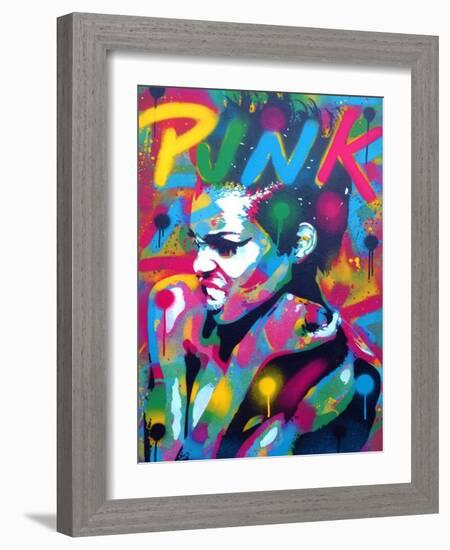 Punk-Abstract Graffiti-Framed Giclee Print