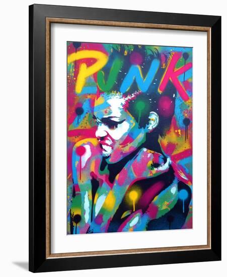 Punk-Abstract Graffiti-Framed Giclee Print