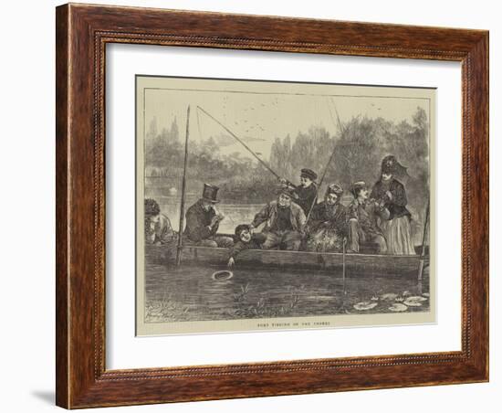 Punt Fishing on the Thames-Henry Woods-Framed Giclee Print