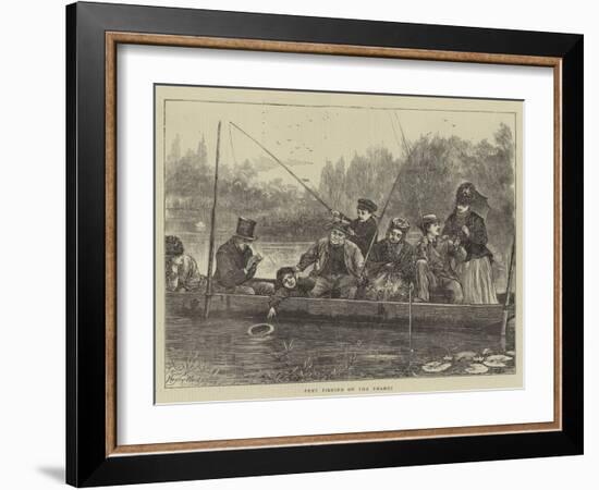 Punt Fishing on the Thames-Henry Woods-Framed Giclee Print