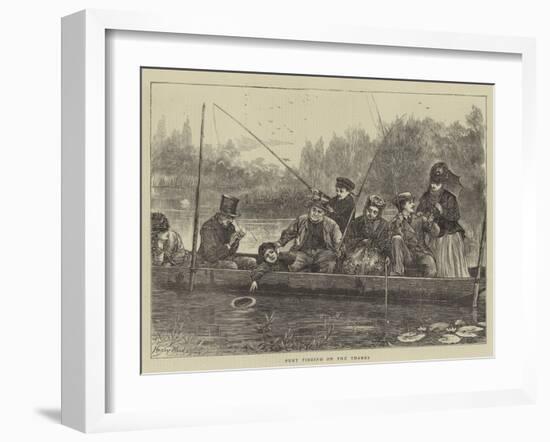 Punt Fishing on the Thames-Henry Woods-Framed Giclee Print