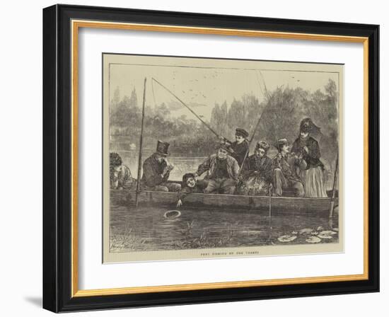 Punt Fishing on the Thames-Henry Woods-Framed Giclee Print