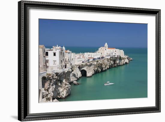 Punta San Francesco and Old Town, Vieste, Gargano, Foggia Province, Puglia, Italy, Europe-Markus Lange-Framed Photographic Print