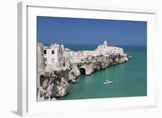 Punta San Francesco and Old Town, Vieste, Gargano, Foggia Province, Puglia, Italy, Europe-Markus Lange-Framed Photographic Print