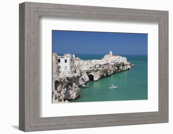 Punta San Francesco and Old Town, Vieste, Gargano, Foggia Province, Puglia, Italy, Europe-Markus Lange-Framed Photographic Print