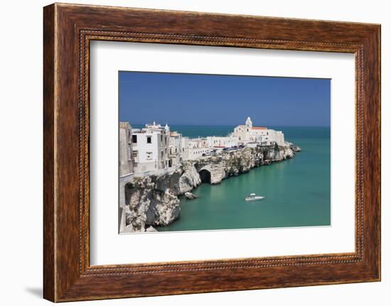 Punta San Francesco and Old Town, Vieste, Gargano, Foggia Province, Puglia, Italy, Europe-Markus Lange-Framed Photographic Print