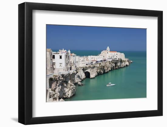 Punta San Francesco and Old Town, Vieste, Gargano, Foggia Province, Puglia, Italy, Europe-Markus Lange-Framed Photographic Print