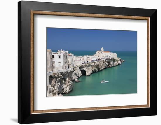 Punta San Francesco and Old Town, Vieste, Gargano, Foggia Province, Puglia, Italy, Europe-Markus Lange-Framed Photographic Print