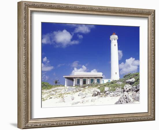 Punta Sur Celarain Lighthouse, Cozumel, Mexico-Greg Johnston-Framed Photographic Print