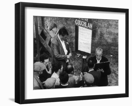 Punters Collect their Winnings from a Bookmaker at Dingle Racecourse, County Kerry, Ireland-Henry Grant-Framed Photographic Print