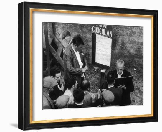 Punters Collect their Winnings from a Bookmaker at Dingle Racecourse, County Kerry, Ireland-Henry Grant-Framed Photographic Print