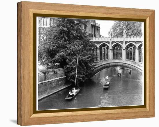 Punting at Cambridge-Henry Grant-Framed Premier Image Canvas