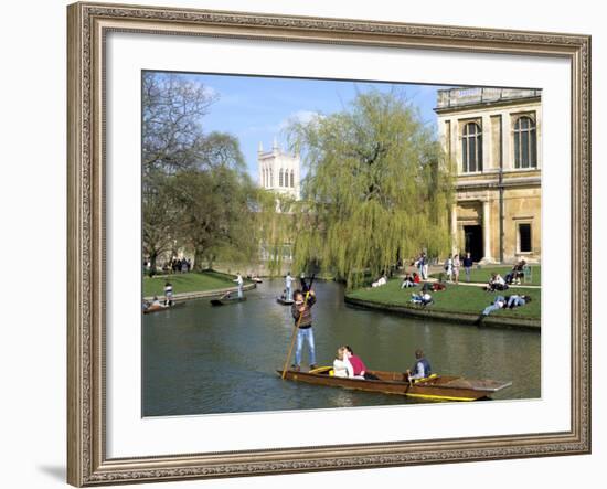 Punting, Cambridge, Cambridgeshire-Peter Thompson-Framed Photographic Print