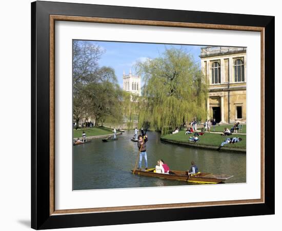 Punting, Cambridge, Cambridgeshire-Peter Thompson-Framed Photographic Print