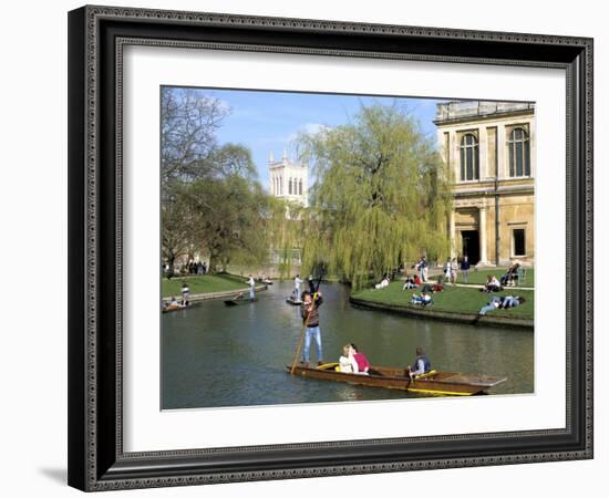 Punting, Cambridge, Cambridgeshire-Peter Thompson-Framed Photographic Print