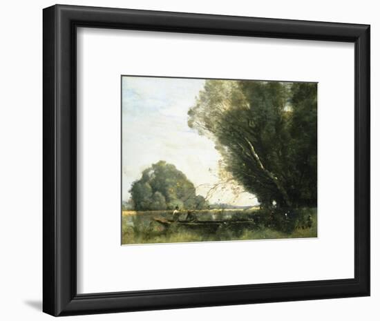 Punting-Jean-Baptiste-Camille Corot-Framed Premium Giclee Print