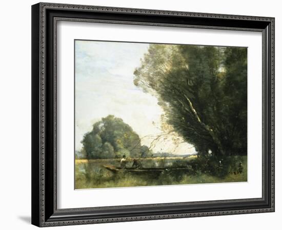 Punting-Jean-Baptiste-Camille Corot-Framed Giclee Print