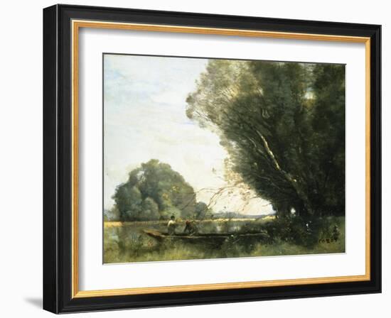 Punting-Jean-Baptiste-Camille Corot-Framed Giclee Print