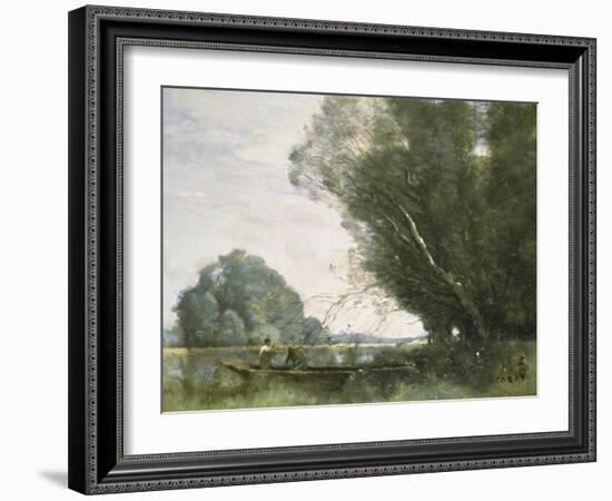 Punting-Jean-Baptiste-Camille Corot-Framed Giclee Print