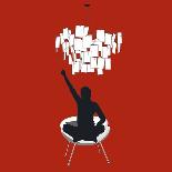 BCN Chair (red)-Puntoos-Art Print