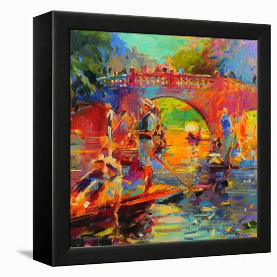 Punts, Clare Bridge-Peter Graham-Framed Premier Image Canvas