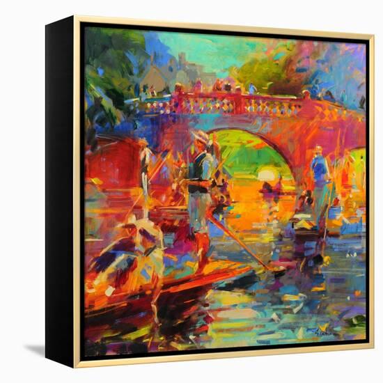 Punts, Clare Bridge-Peter Graham-Framed Premier Image Canvas