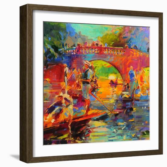 Punts, Clare Bridge-Peter Graham-Framed Giclee Print